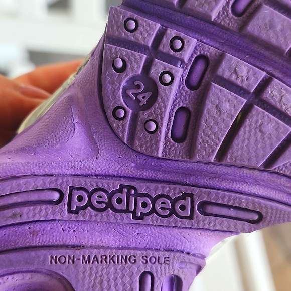 Pediped FLEX Purple Silver Sneaker for Girls EU24, US7.5-8 - Picture 4 of 7